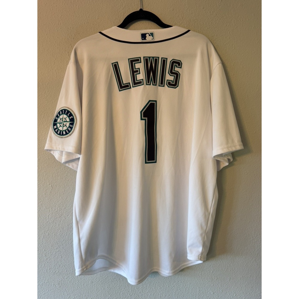SEATTLE MARINERS JERSEY LEWIS 2021 BASEBALL JERSEY WHITE XL
